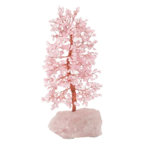 Large Rose Quartz Gemstone Tree
