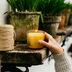 St Eval Ginger and Lemongrass Glass Jar Candle