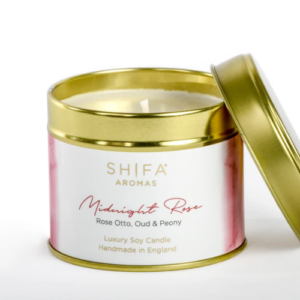 Shifa midnight rose tin candle