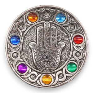 Seven Chakra Hamsa Incense Holder 